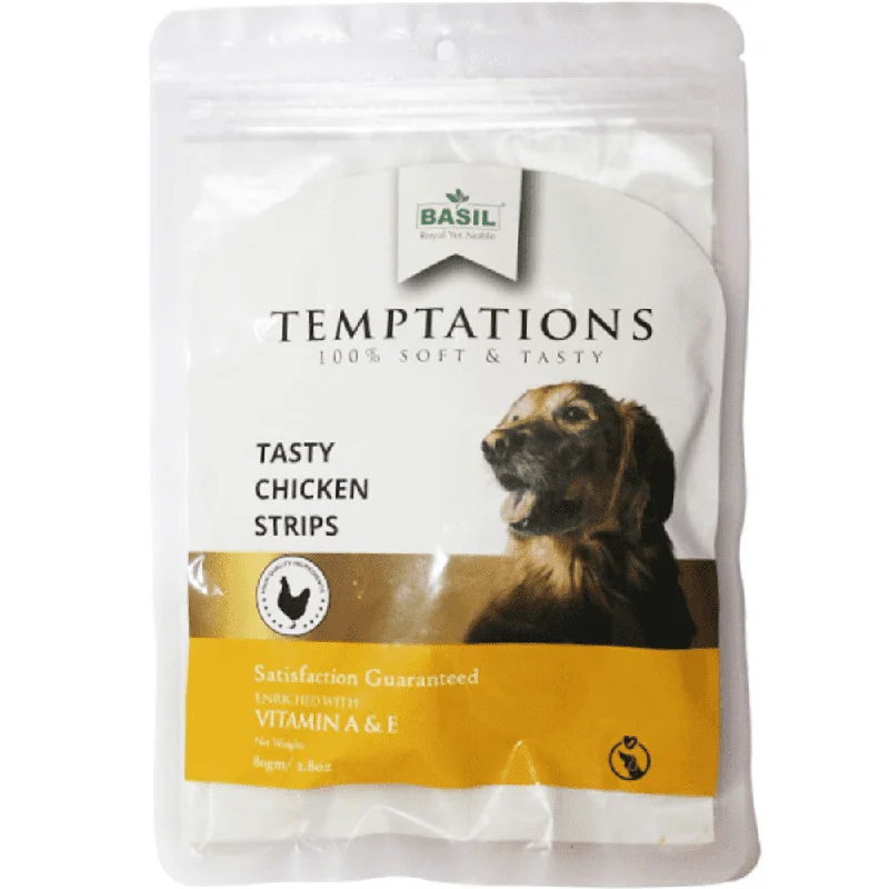 Basil Temptations Chicken Strips Dog Treat (Limited Shelf Life)